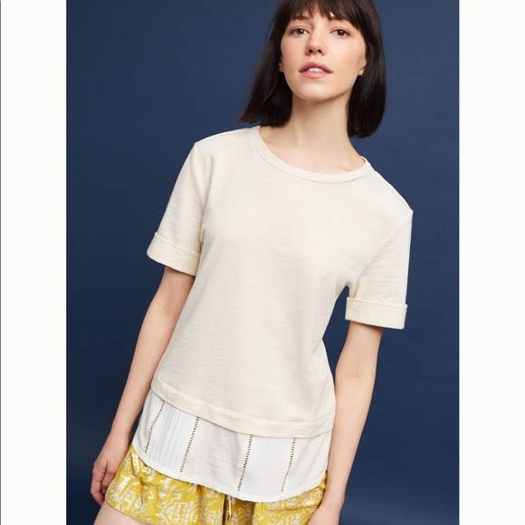 Anthropologie Tops - ANTHROPOLOGIE NWT Zahra Layered Top Small Tee New